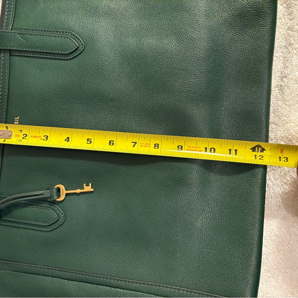 Fossil Forest Green Leather Tote - Picture 6 of 6